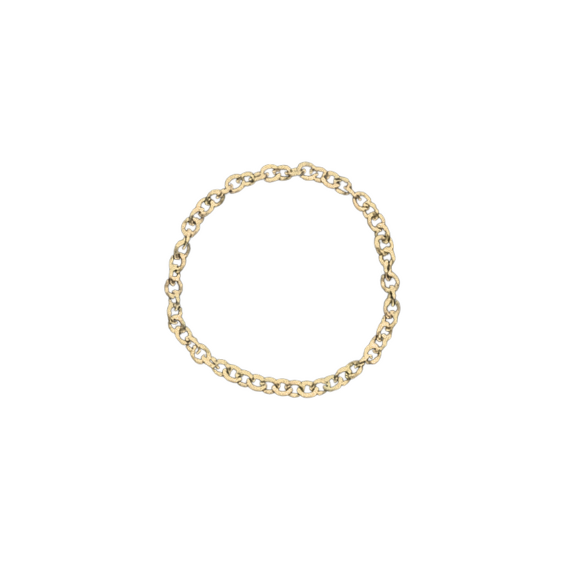 14k fairmined gold cable chain ring 