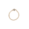 14k fairmined gold diamond bezel chain ring