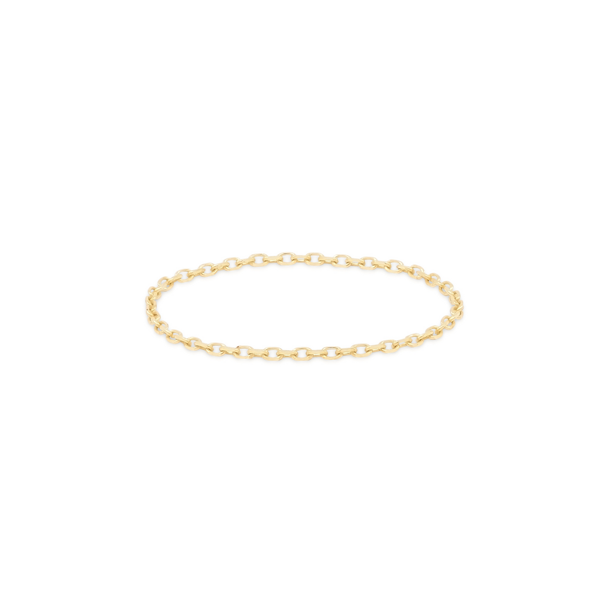 14k gold fine chain ring