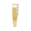 14k gold diamond cigar band ring