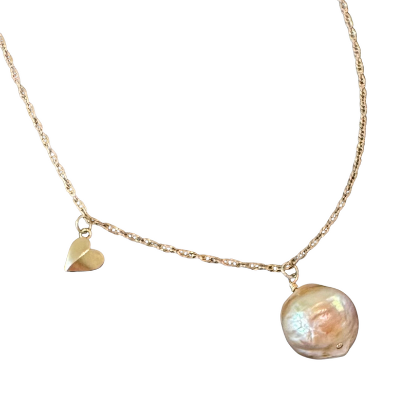 14K Gold Claudia Pearl Necklace