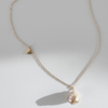 baroque pearl pendant necklace solid gold